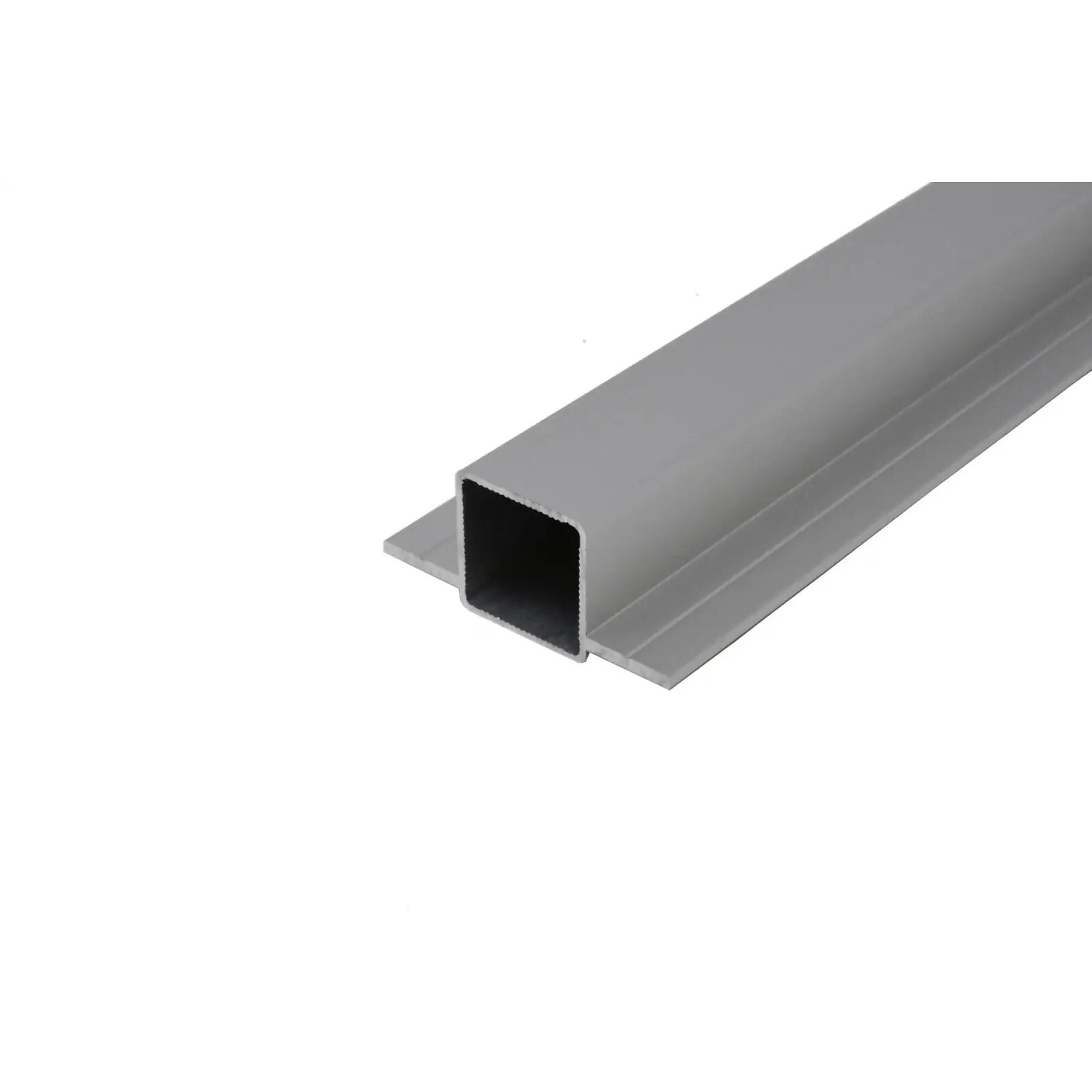 EZTube Extruded Aluminum Tube — 12in. x 1in. x 1in., For 3/4in. Flush Panel, White, Model# 100-140-1 WH